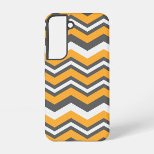 Modern Yellow Chevron Pattern Galaxy S22 Cases