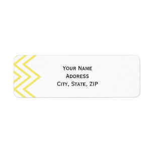 Modern Yellow Chevron Return Address