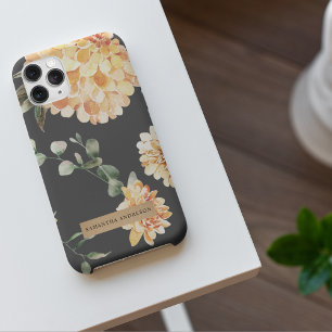 Modern Yellow Flowers & Kraft Personalised Gift iPhone 11Pro Max Case