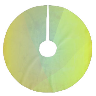 Modern Yellow Geometric Gradation Brushed Polyester Tree Skirt