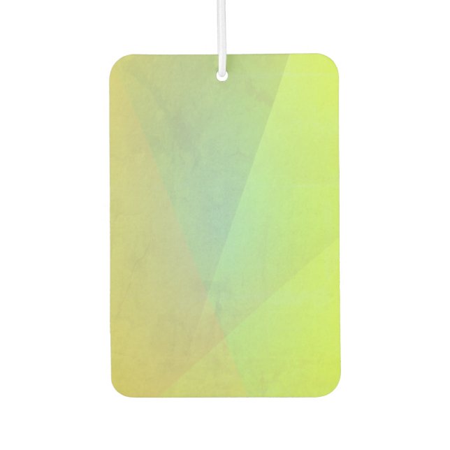 Modern Yellow Geometric Gradation Car Air Freshener (Front)