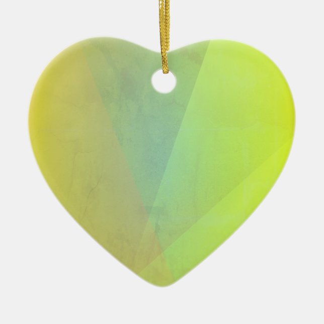 Modern Yellow Geometric Gradation Ceramic Tree Decoration (Front)