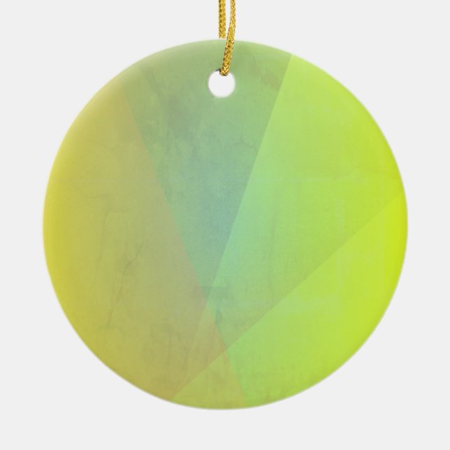 Modern Yellow Geometric Gradation Ceramic Tree Decoration (Front)