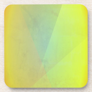 Modern Yellow Geometric Gradation Coaster