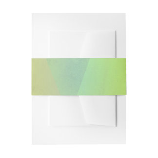 Modern Yellow Geometric Gradation Invitation Belly Band
