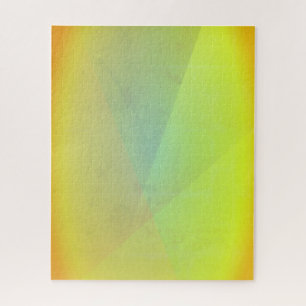 Modern Yellow Geometric Gradation Jigsaw Puzzle