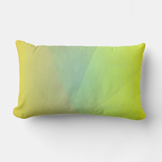 Modern Yellow Geometric Gradation Lumbar Cushion (Front)