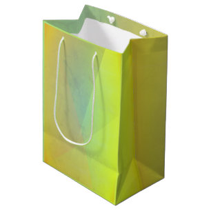 Modern Yellow Geometric Gradation Medium Gift Bag