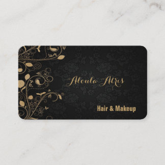Modern Yellow Gold Abstract Business Card