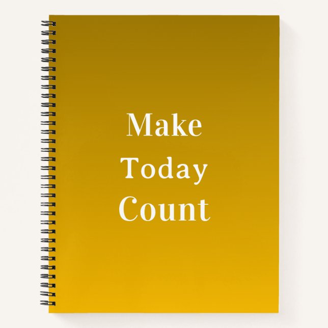 Modern Yellow Gradient Motivational Personalised Notebook (Front)