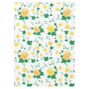 Modern Yellow Green  Watercolor Floral    Tablecloth