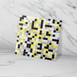 Modern Yellow Grey Black Geometric Ceramic Tile