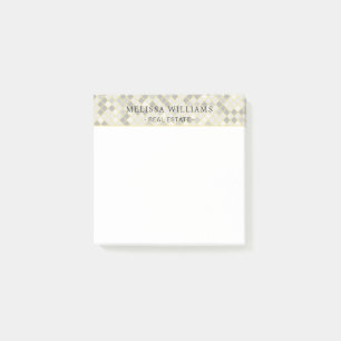 Modern Yellow & Grey Geometric Business Post-it Notes