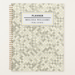 Modern Yellow & Grey Geometric Professional Planner