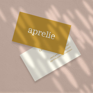 Modern Yellow Minimalist Creative Professional Business Card