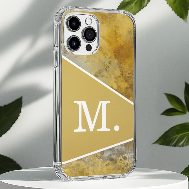 Modern Yellow Mustard Monogram Case-Mate iPhone Case (Creator Uploaded)