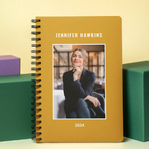 Modern Yellow Mustard Weekly Business Photo 2024 Planner