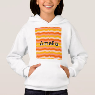 Modern Yellow, Orange & White Zig Zag Pattern