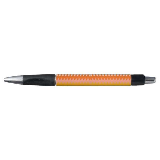 Modern Yellow, Orange & White Zig Zag Pattern (Front)