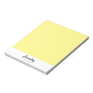 Modern Yellow Personal Brand Jewellery Notepad
