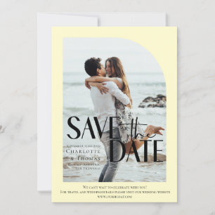 Modern, Yellow Photo-Save the Date Invitation