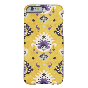 Modern yellow purple ikat tribal pattern barely there iPhone 6 case