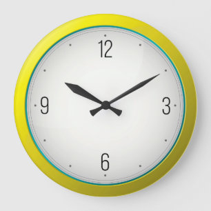 Modern Yellow Round Wall Clocks