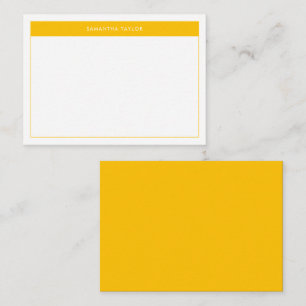 Modern Yellow Simple Border Name Budget Card