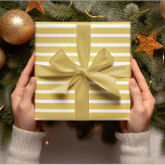 Modern Yellow Stripes Christmas Wrapping Paper<br><div class="desc">Modern Yellow Stripes Christmas</div>