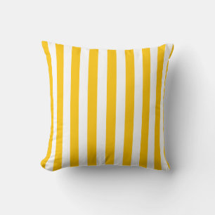 Modern Yellow Stripes Pattern Pillow