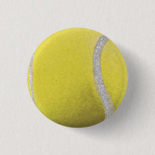 Modern Yellow Tennis Ball 3 Cm Round Badge