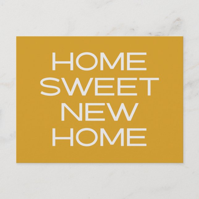 Modern Yellow Unique Simple We Moved New Address Postcard (Front)