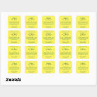 Modern yellow with green text lip balm tube label