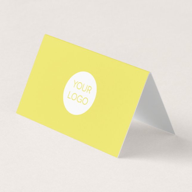 Modern YellowProfessional Business Cards With Logo (Front)