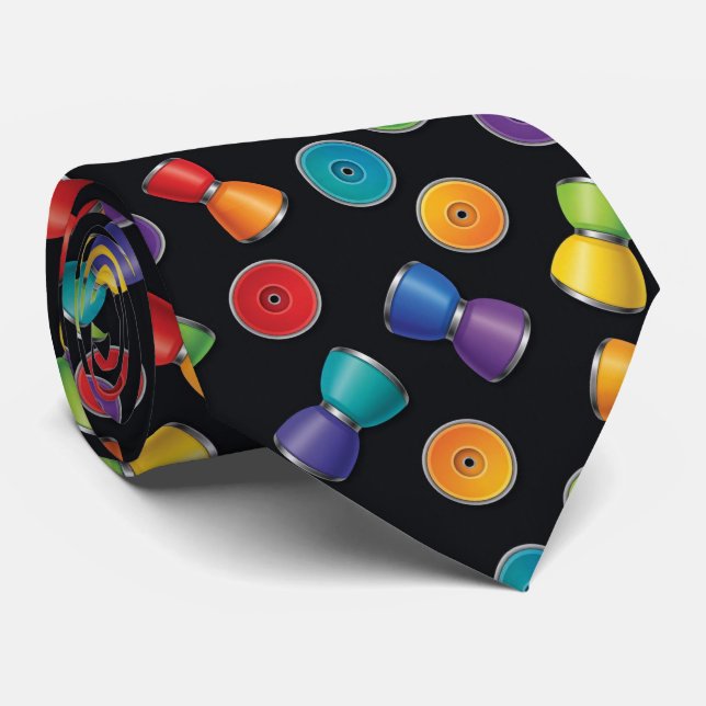 Modern Yo-Yo Pattern Neck Tie (Rolled)