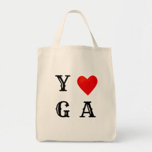 Modern Yoga Heart Tote Bag