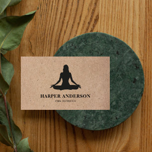 Modern Yoga Instructor Professional Logo Business Card