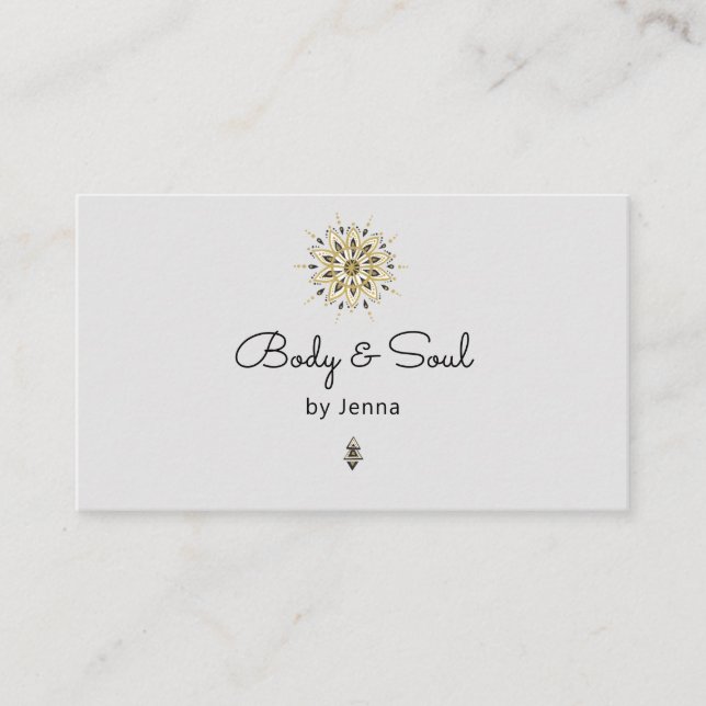 Modern Yoga Massage Wellness Business Card (Front)