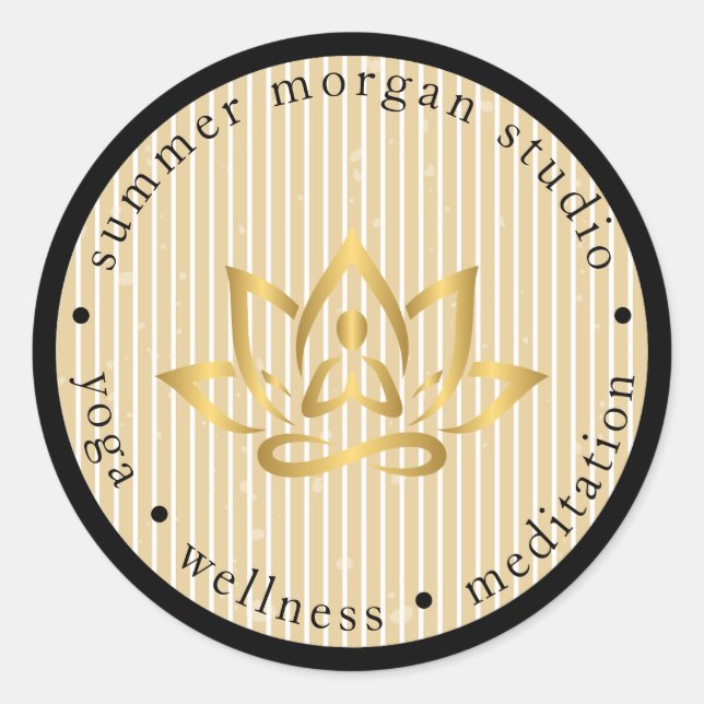 Modern Yoga Studio Logo Sticker  (Front)