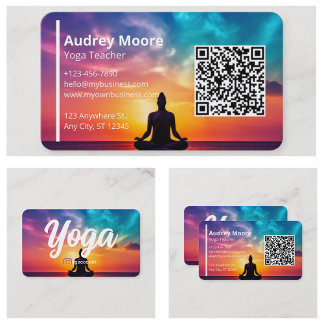 Modern Yoga Teacher Templates Design Yoga Studio Business Card