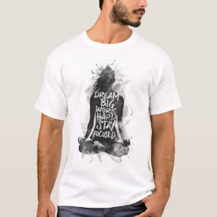 Modern yoga women dream big work hard  T-Shirt