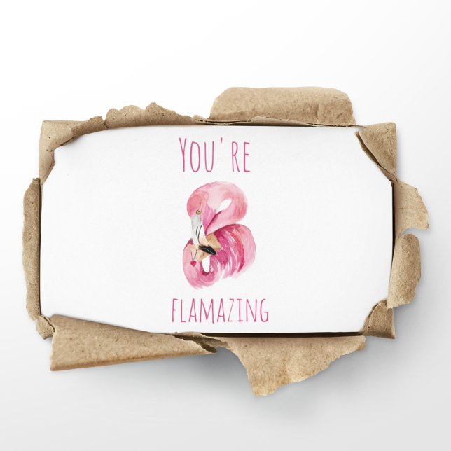 Modern You Are Flamazing Beauty Pink Flamingo Business Card (Creator Uploaded)