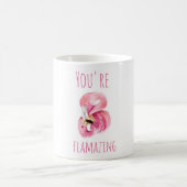 Modern You Are Flamazing Beauty Pink Flamingo Coffee Mug (Center)