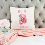 Modern You Are Flamazing Beauty Pink Flamingo Cushion<br><div class="desc">Modern You Are Flamazing Beauty Pink Flamingo</div>