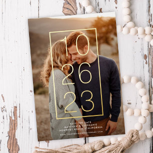 Modern Your Date in REAL FOIL Save the Date