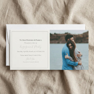 Modern your own photo, engagement party invitation