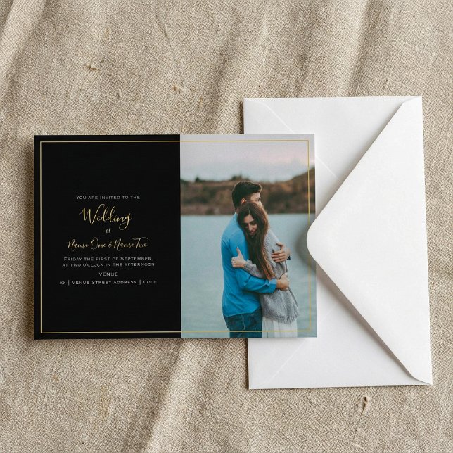 Modern your own photo wedding invitation card. (Modern your own photo wedding invitation card.)