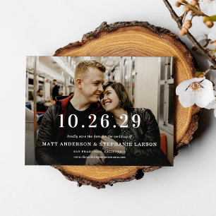 Modern Your Wedding Date Photo Save The Date Invitation