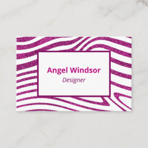 Modern Zebra Pattern Elegant Business Card