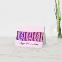 Modern Zebra Pattern Valentines